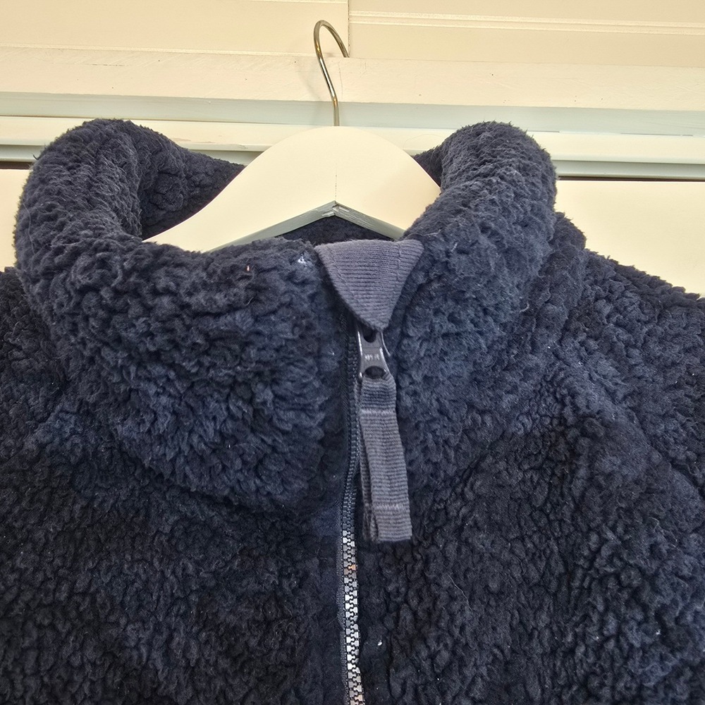 COLUMBIA Women's Big Timber Peak Sherpa Jacket Sz Large Navy Geo Fleece Outdoors - Picture 3 of 10